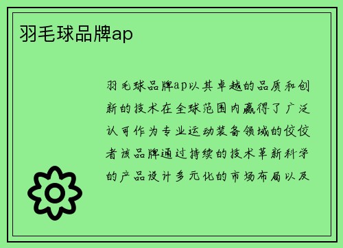 羽毛球品牌ap